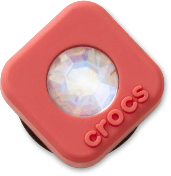 Square PVC SMT Gem piros cipődísz