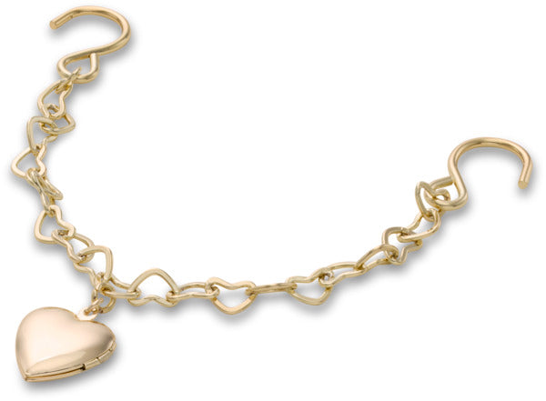 Gold Rivet Chain with Heart