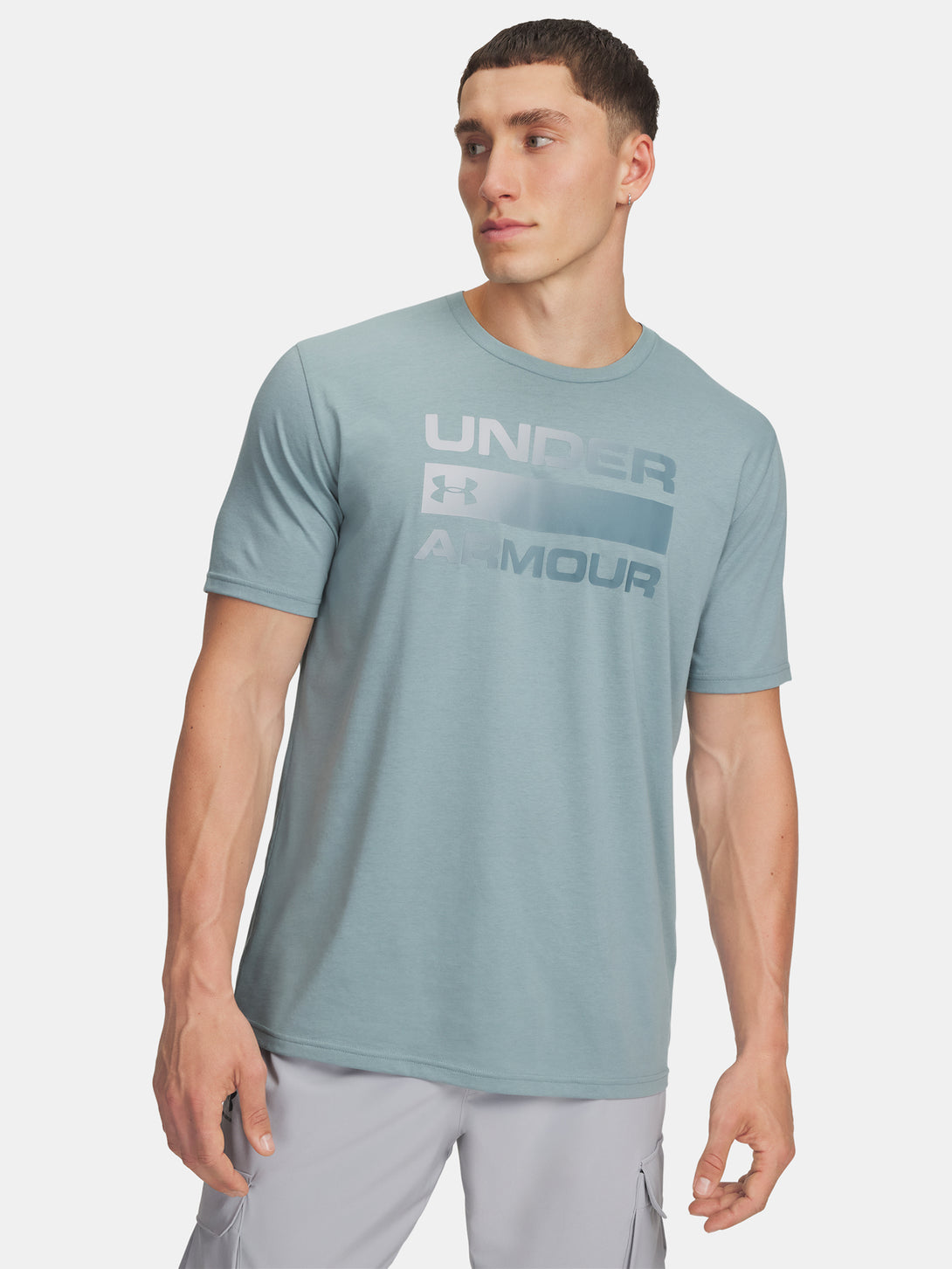 Under Armour Férfi póló UA TEAM ISSUE WORDMARK SS-GRN Póló