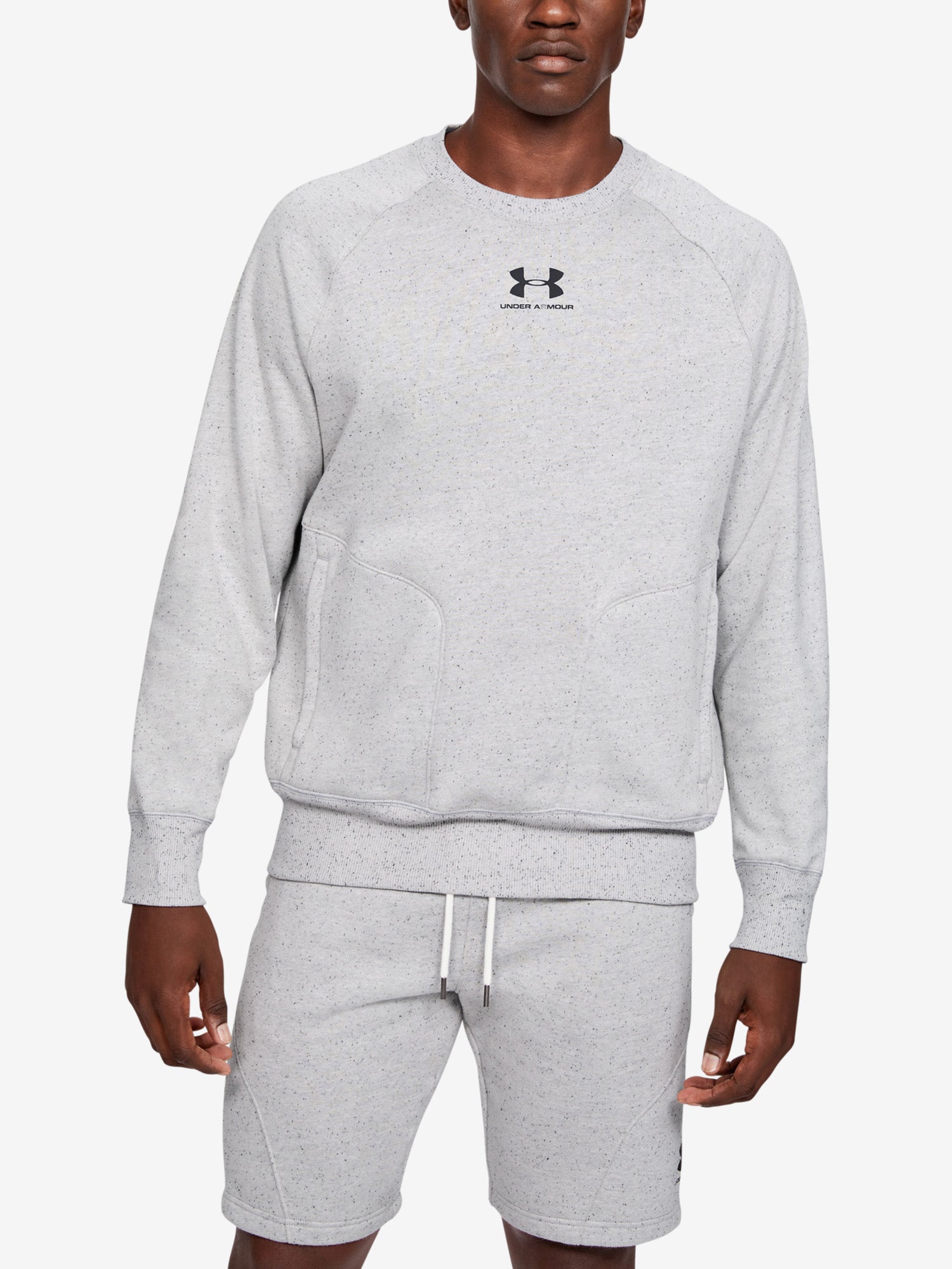 Férfi pulóver Under Armour Speckled Fleece Crew