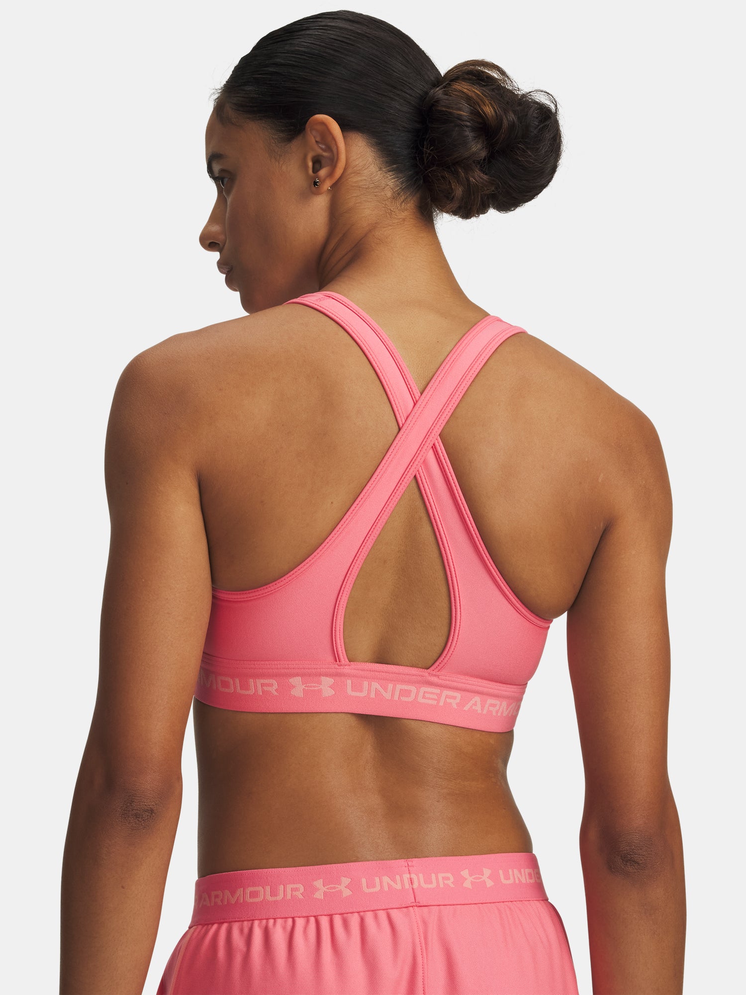 Nõi Under Armour Crossback Mid Bra-PNK melltartó