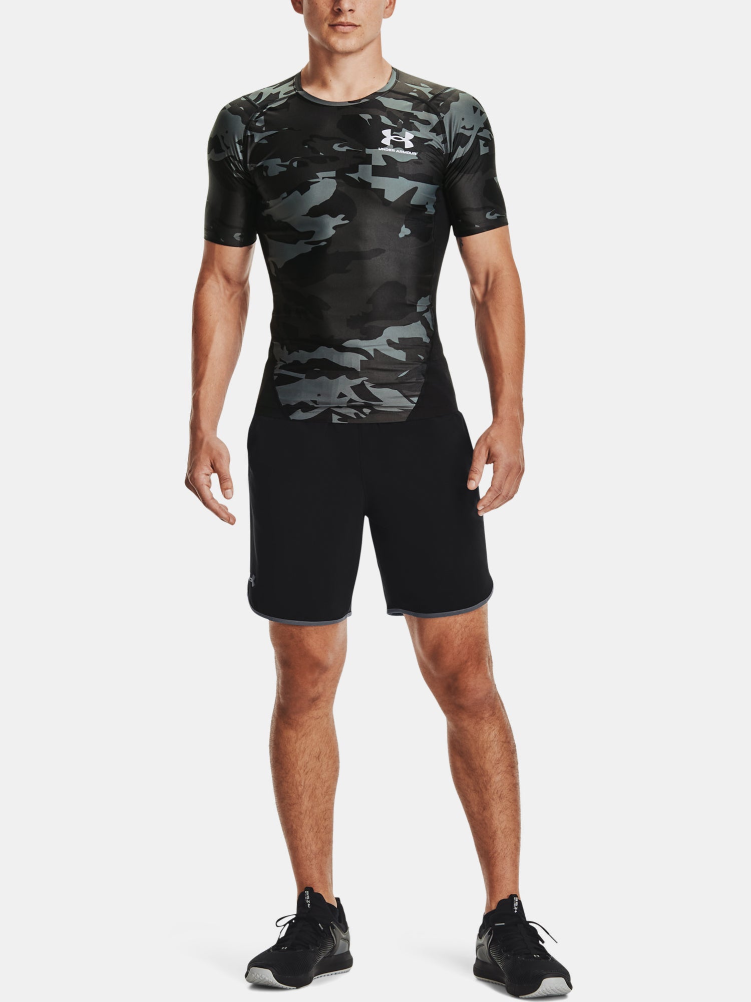 Férfi Under Armour HG Isochill Comp Print SS kompressziós póló