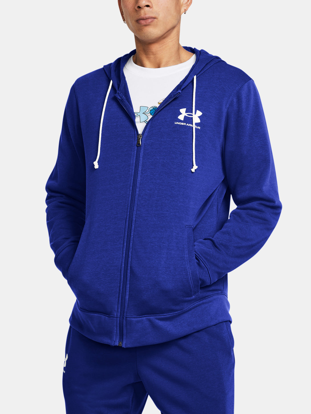 Under Armour Férfi pulóver cipzárral UA Rival Terry LC FZ Pulóver