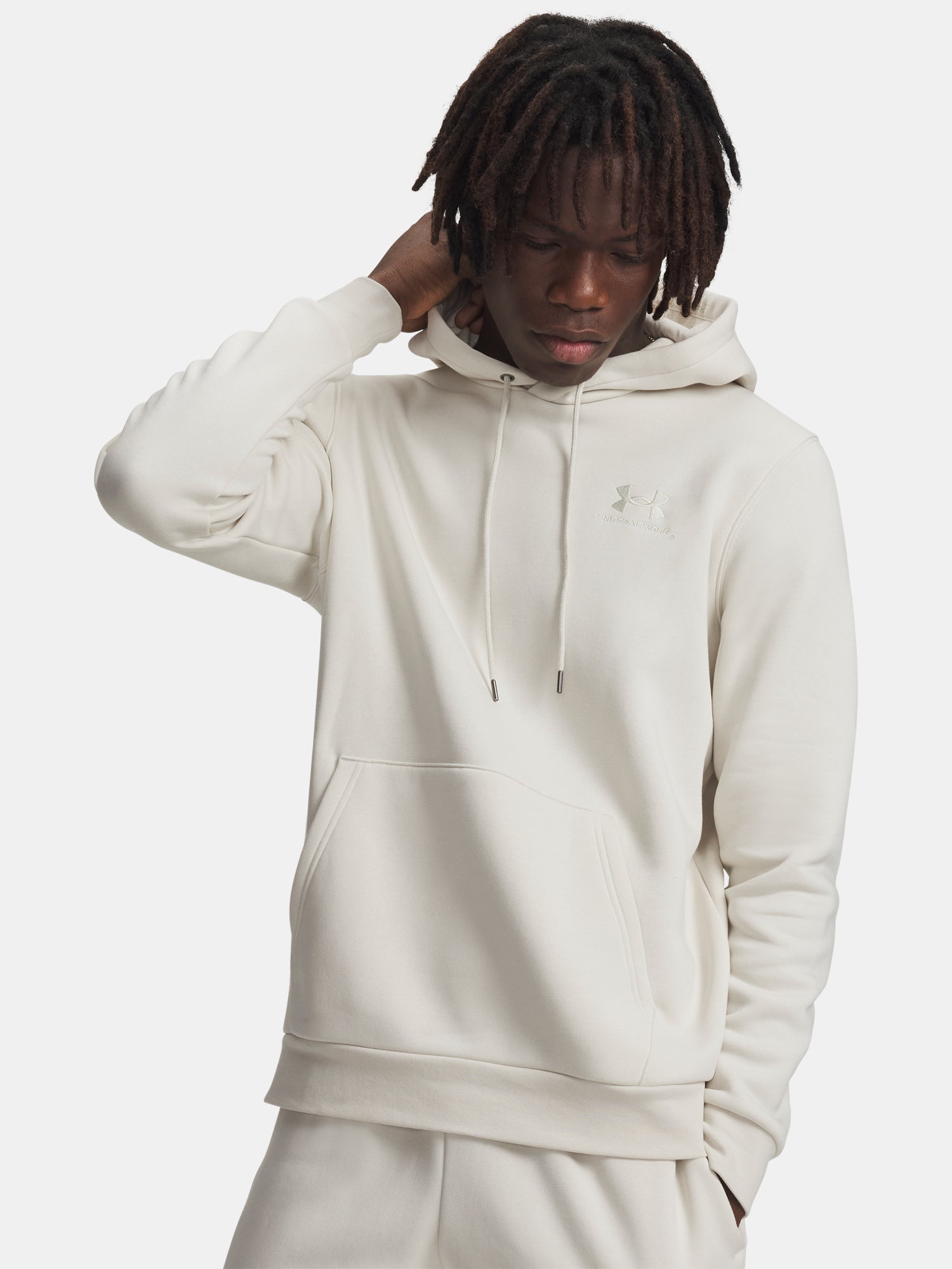 Pánská mikina Under Armour UA Icon Fleece Hoodie-WHT