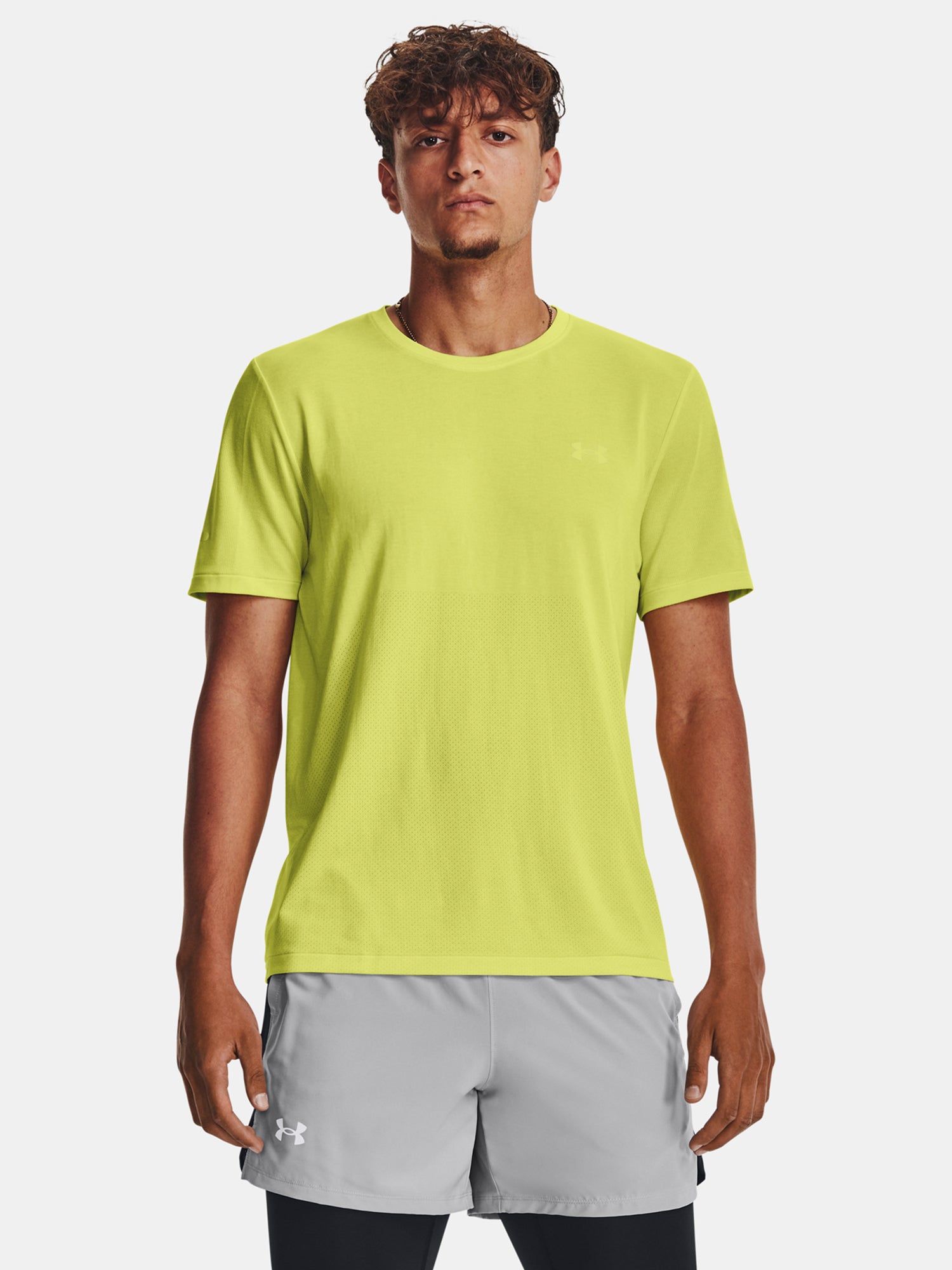 Under Armour Férfi póló UA SEAMLESS STRIDE SS Póló sárga