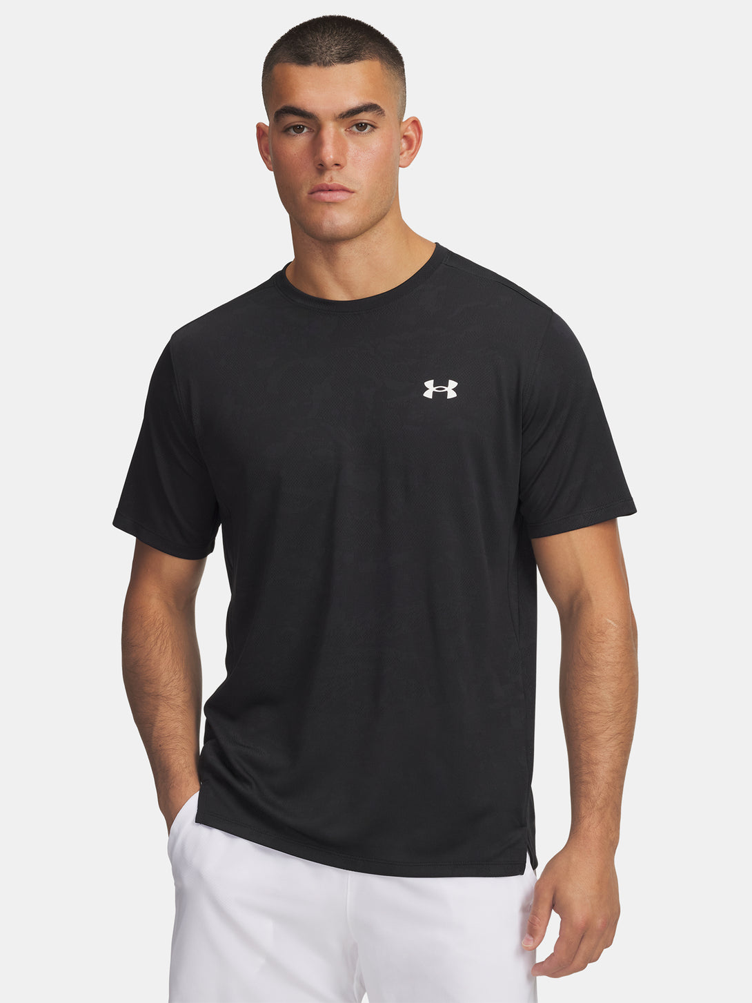 Under Armour Férfi póló UA Tech Vent Jacquard SS-BLK Póló