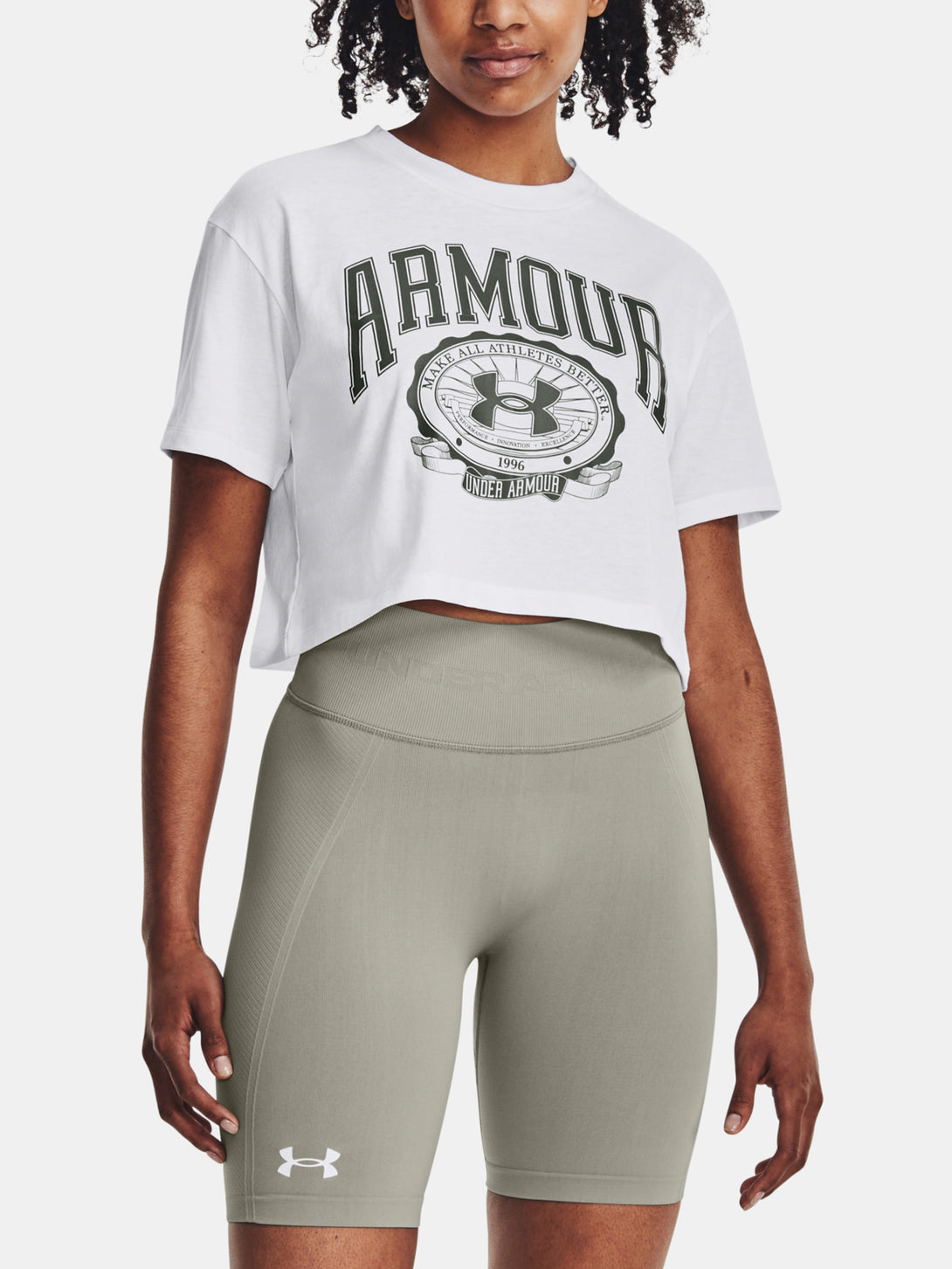 Under Armour Nõi UA COLLEGIATE CREST CROP SS póló Póló