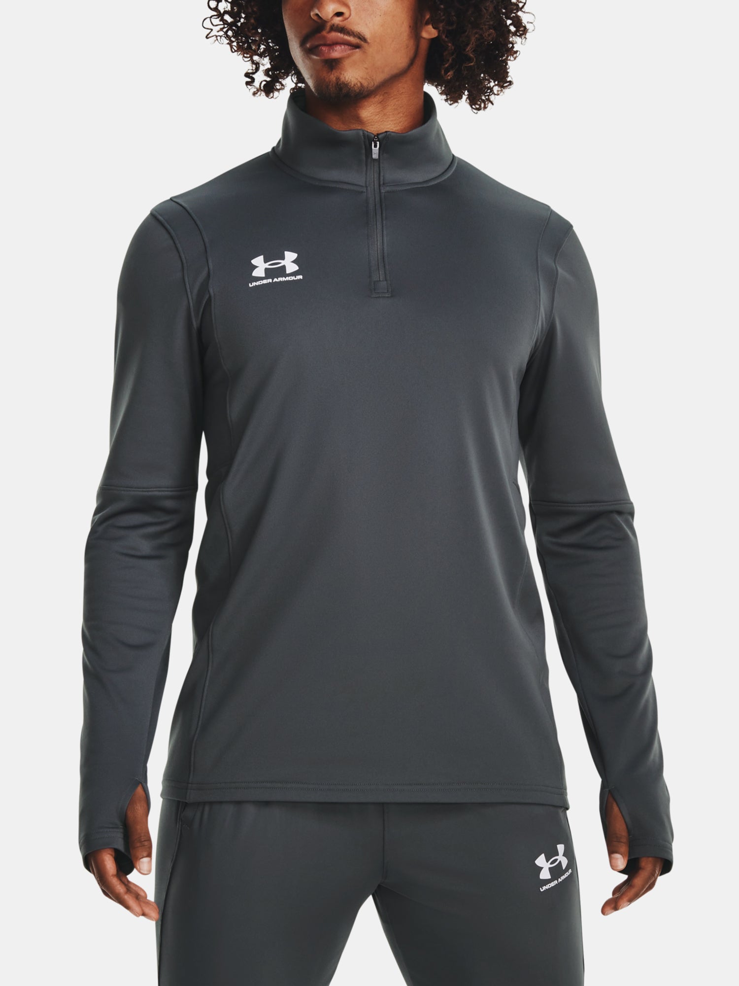Under Armour Férfi póló UA M\'s Ch. Midlayer-GRY Hosszú ujjú póló