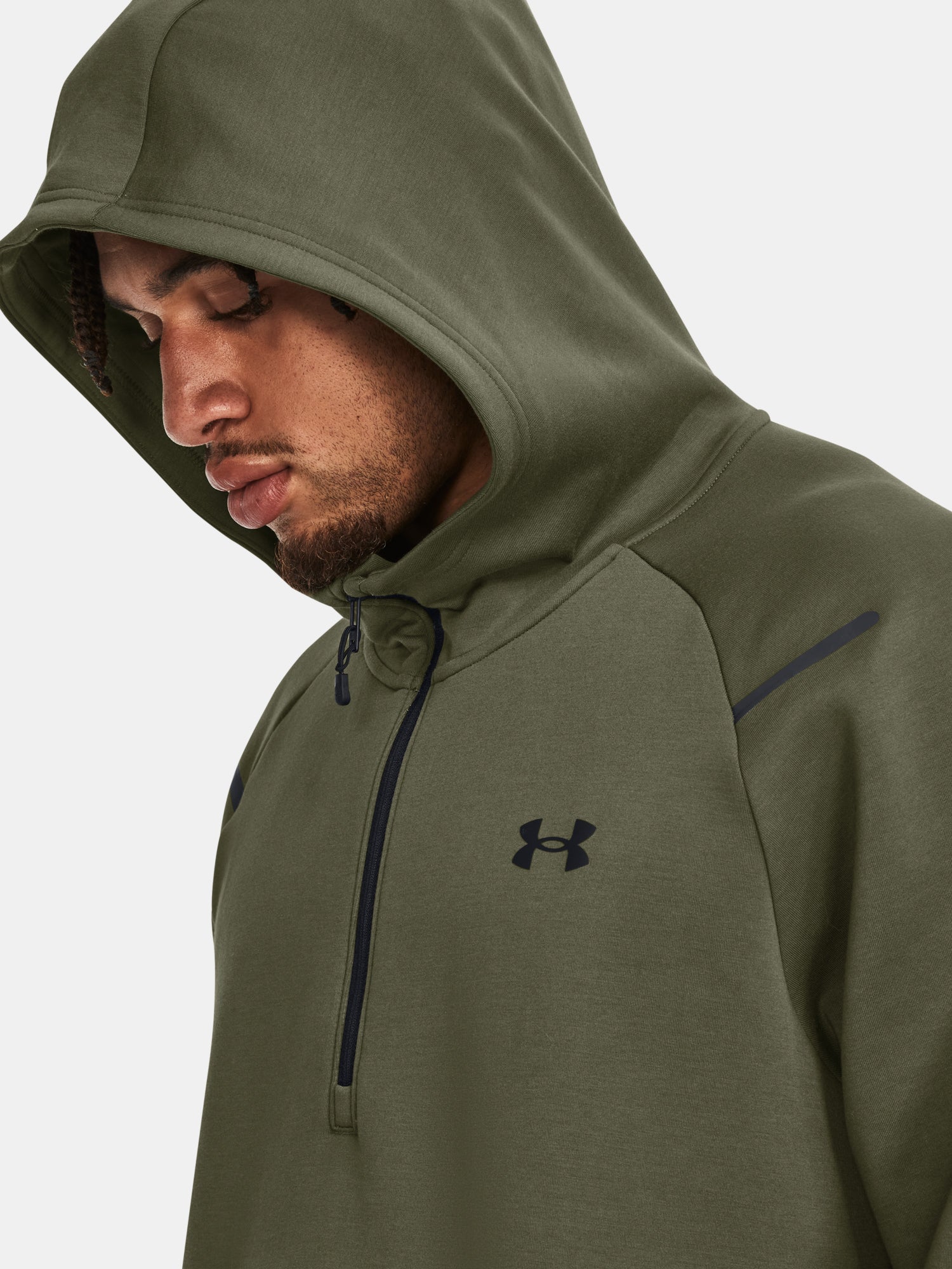 Under Armour Férfi UA Unstoppable Flc Pulóver zöld