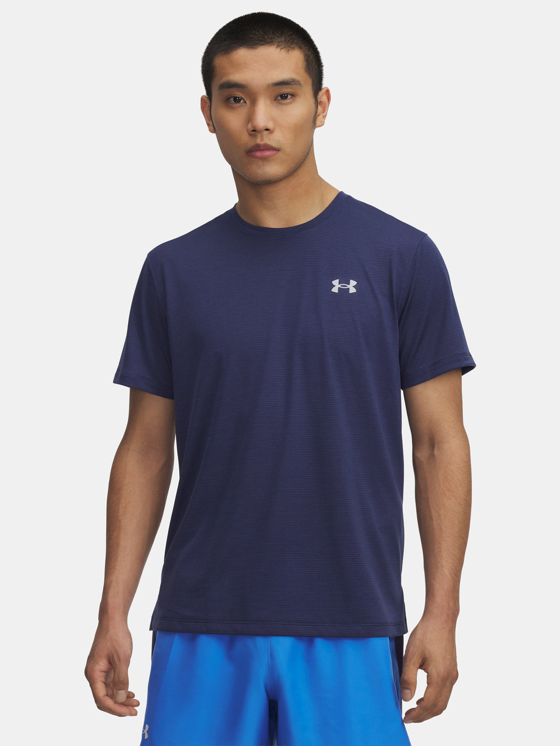 Under Armour Férfi póló UA LAUNCH SHORTSLEEVE-BLU Póló