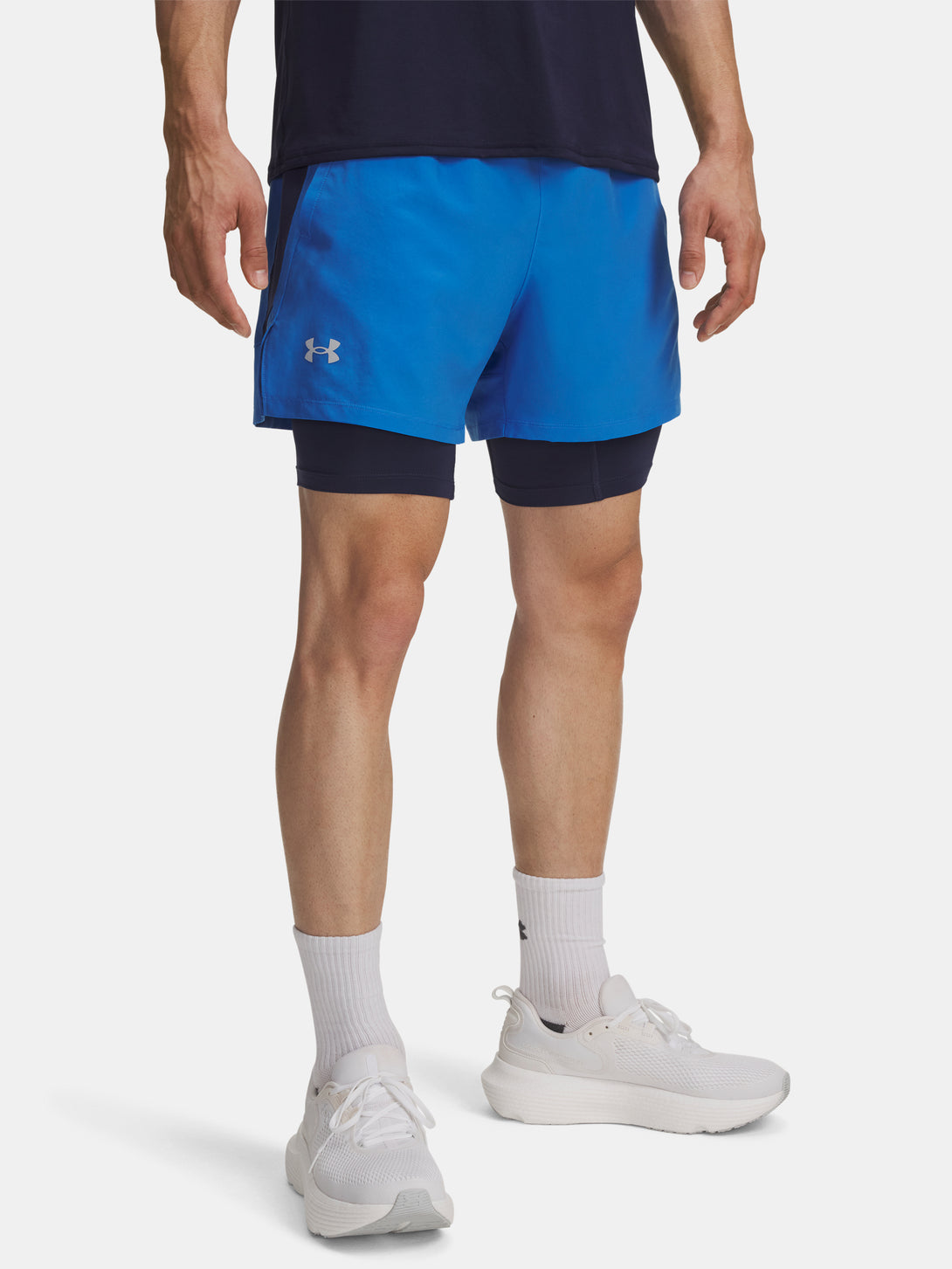 Under Armour Férfi rövidnadrág UA LAUNCH 5\'\' 2-IN-1 SHORTS-BLU (kék) Short