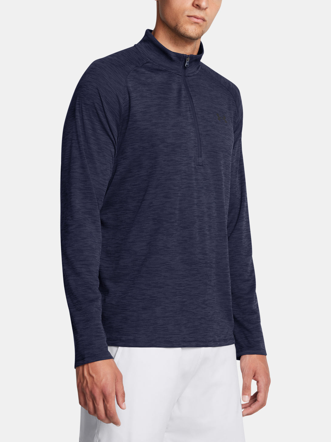 Under Armour Férfi UA Tech Textured 1/2 Zip-BLU póló Hosszú ujjú póló