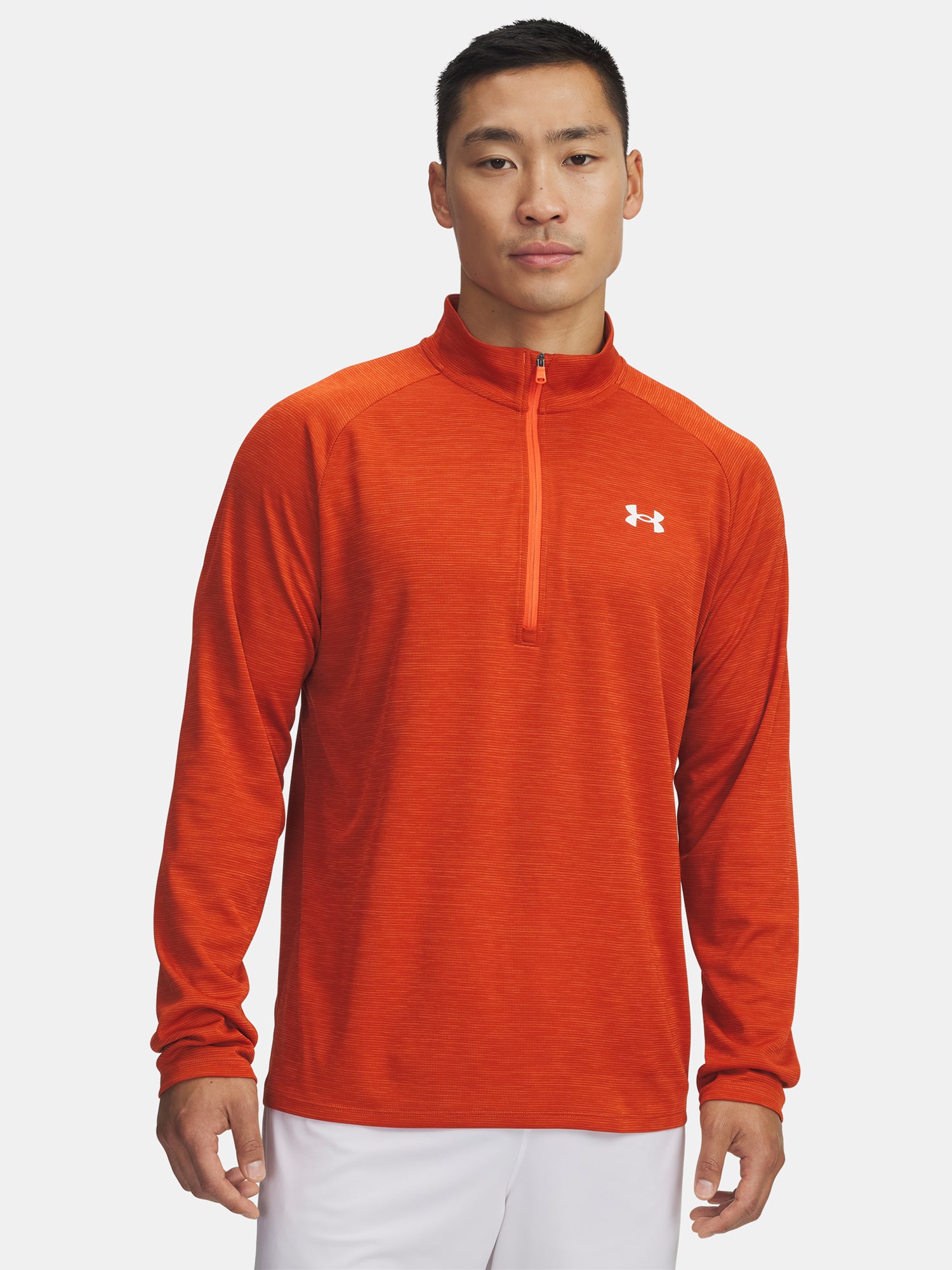 Under Armour Férfi póló UA Tech Textured 1/2 Zip-ORG Hosszú ujjú póló