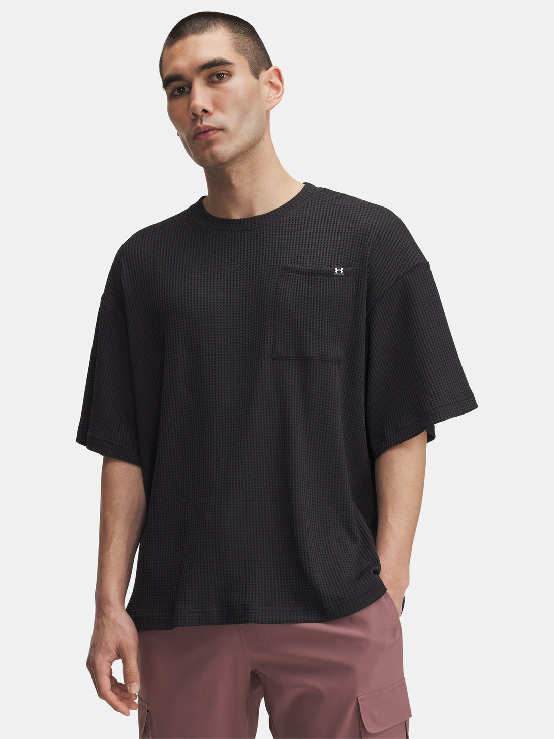 Under Armour Férfi UA Rival Waffle Crew-BLK póló Overál / Anorák