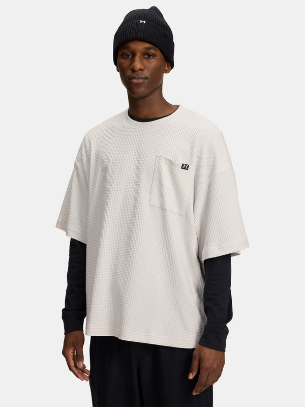 Under Armour Férfi UA Rival Waffle Crew-WHT póló Póló