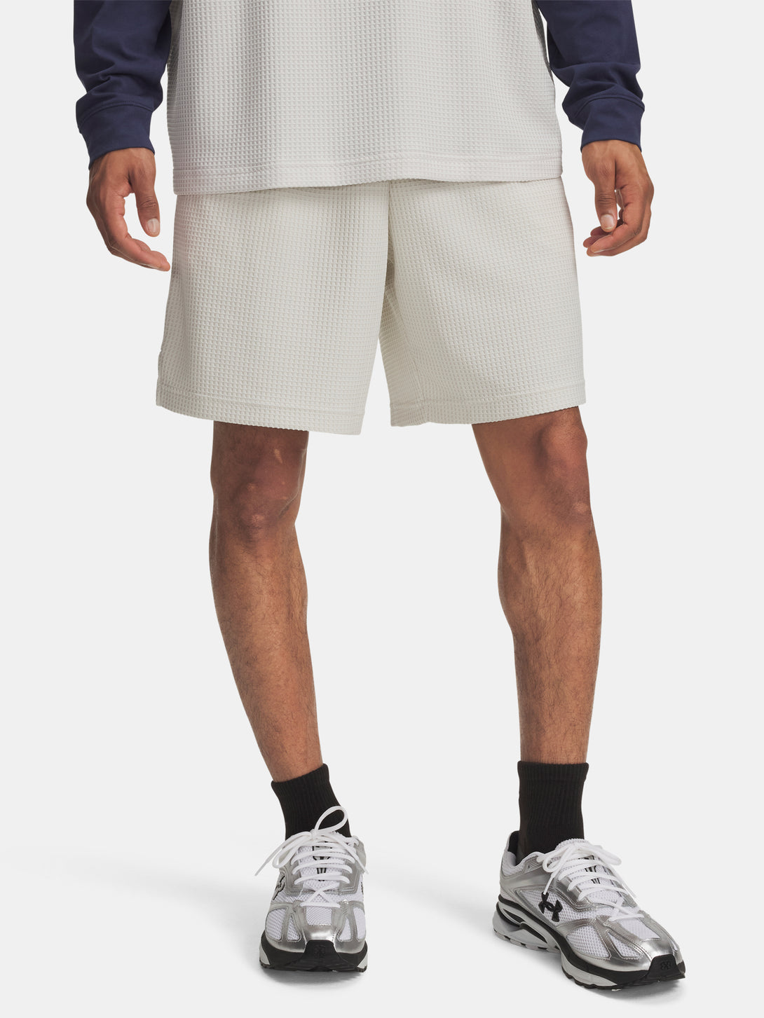Under Armour Férfi UA Rival Waffle Short-WHT rövidnadrág Short
