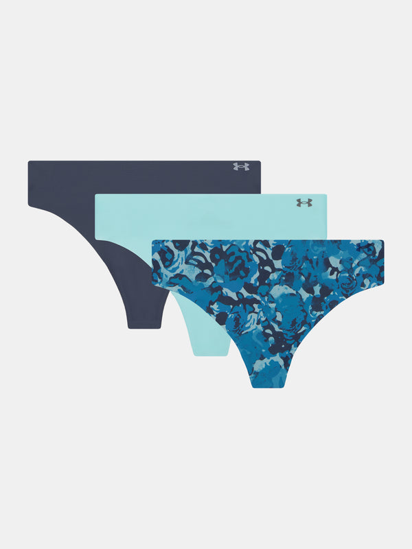 Under Armour Nõi UA Pure Stretch NS Nov THONG bugyi (3db) Fehérnemű