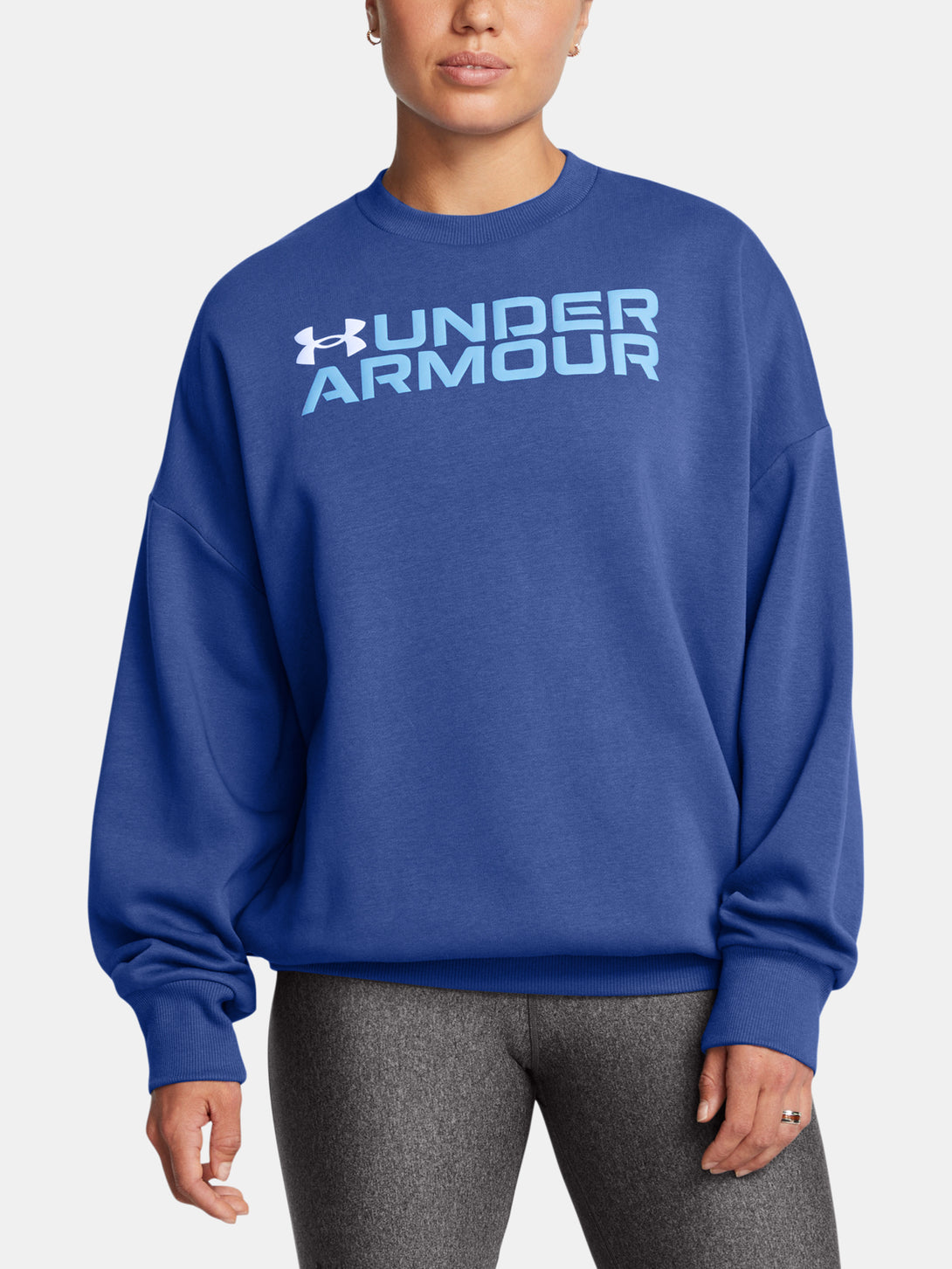 Under Armour Nõi pulóver Rival Fleece WordmarkOS Crew-BLU Pulóver