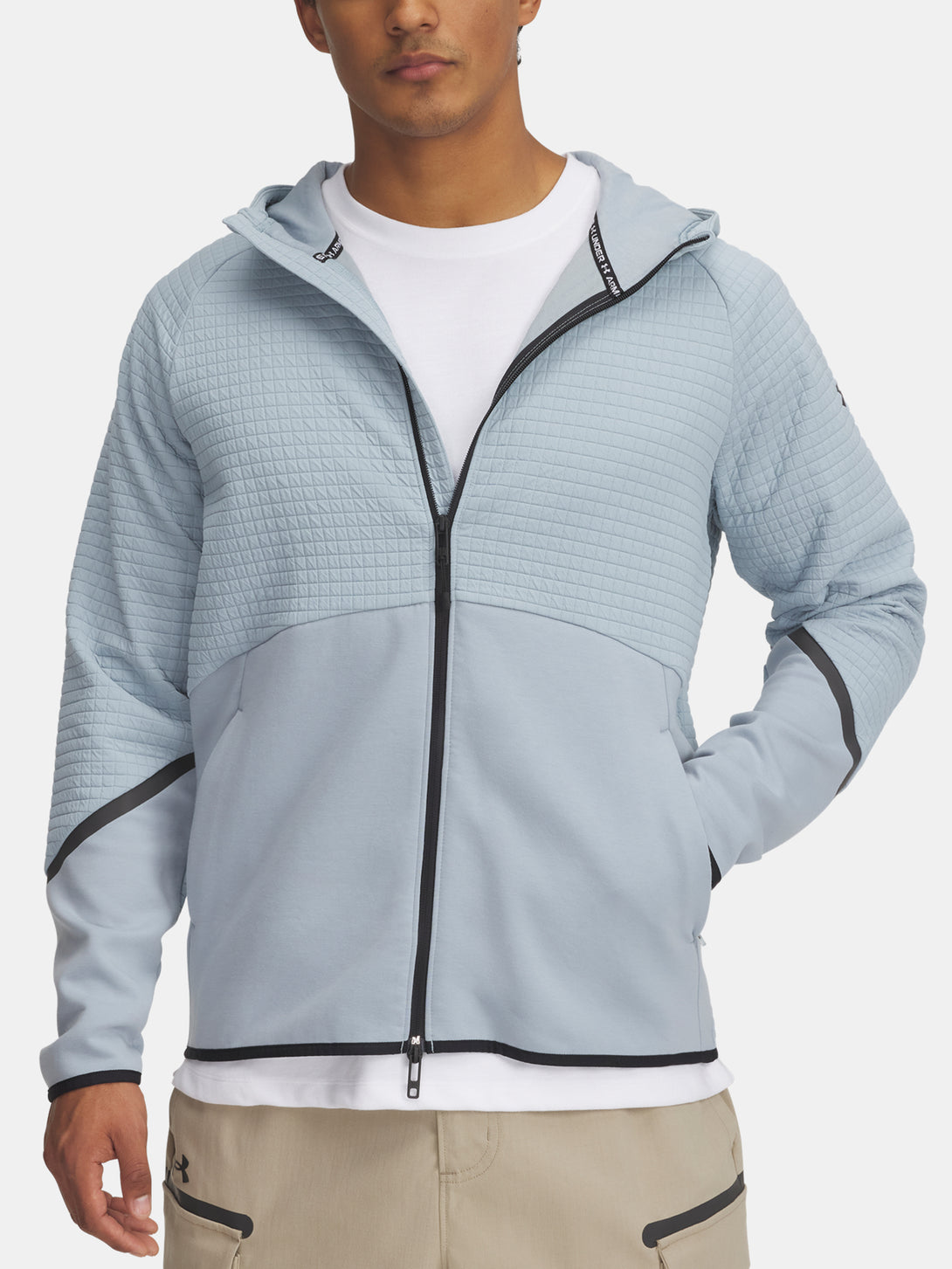 Under Armour Férfi pulóver UA Unstoppable Flc Grid FZ Kapucnis pulóver 