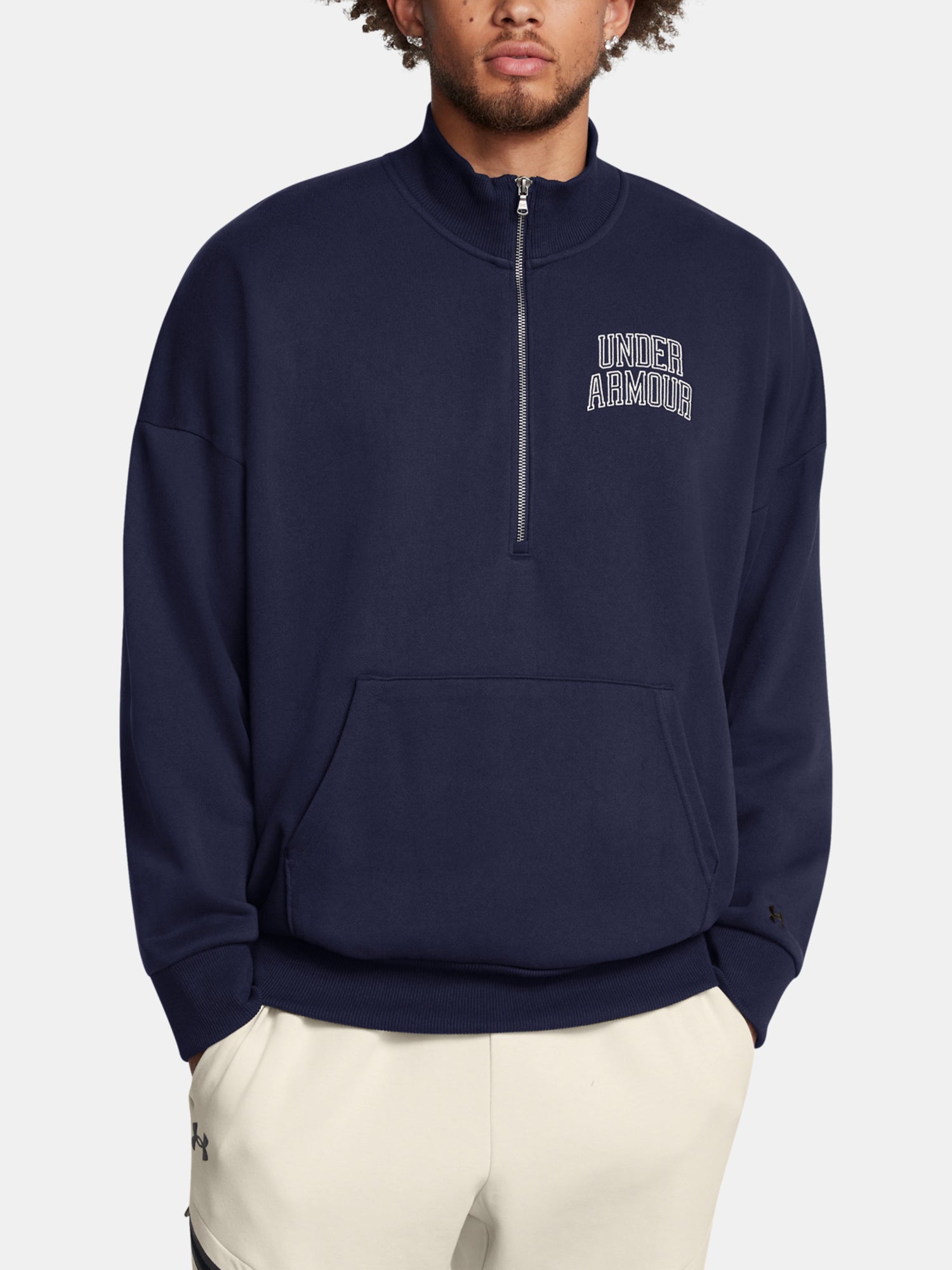 Under Armour Férfi pulóver UA Icon HWT Terry OS 1/2 Zip Pulóver