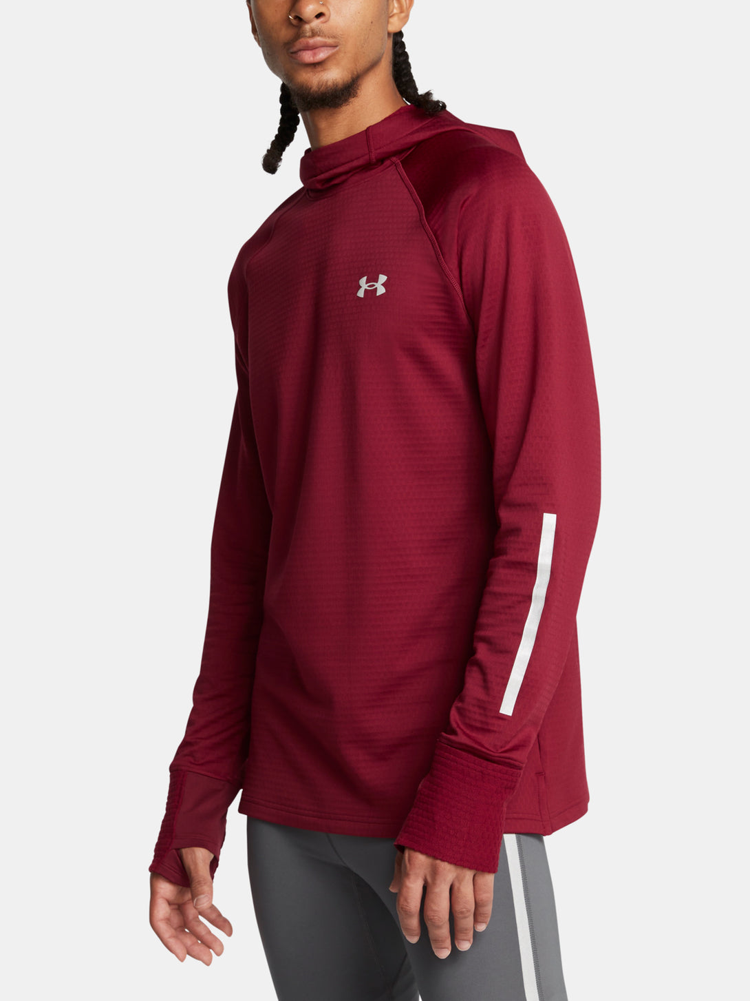 Under Armour Férfi pulóver UA LAUNCH ELITE CW HOODY-RED Pulóver