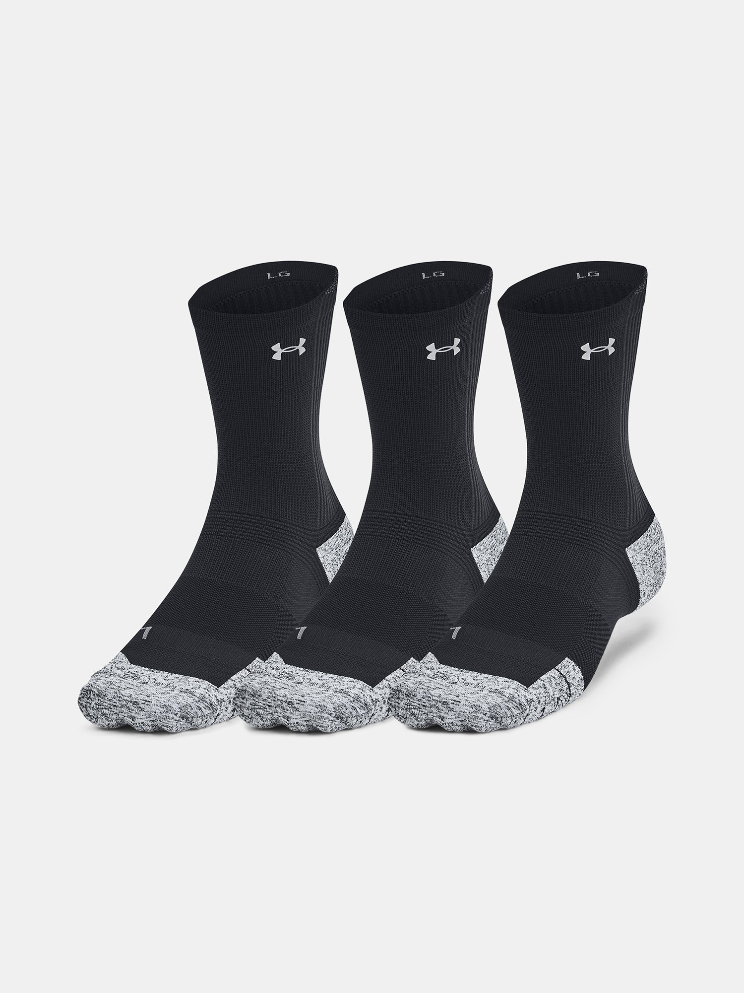 Under Armour Unisex UA AD Run Cushion Crew (3 pár) Zokni fekete