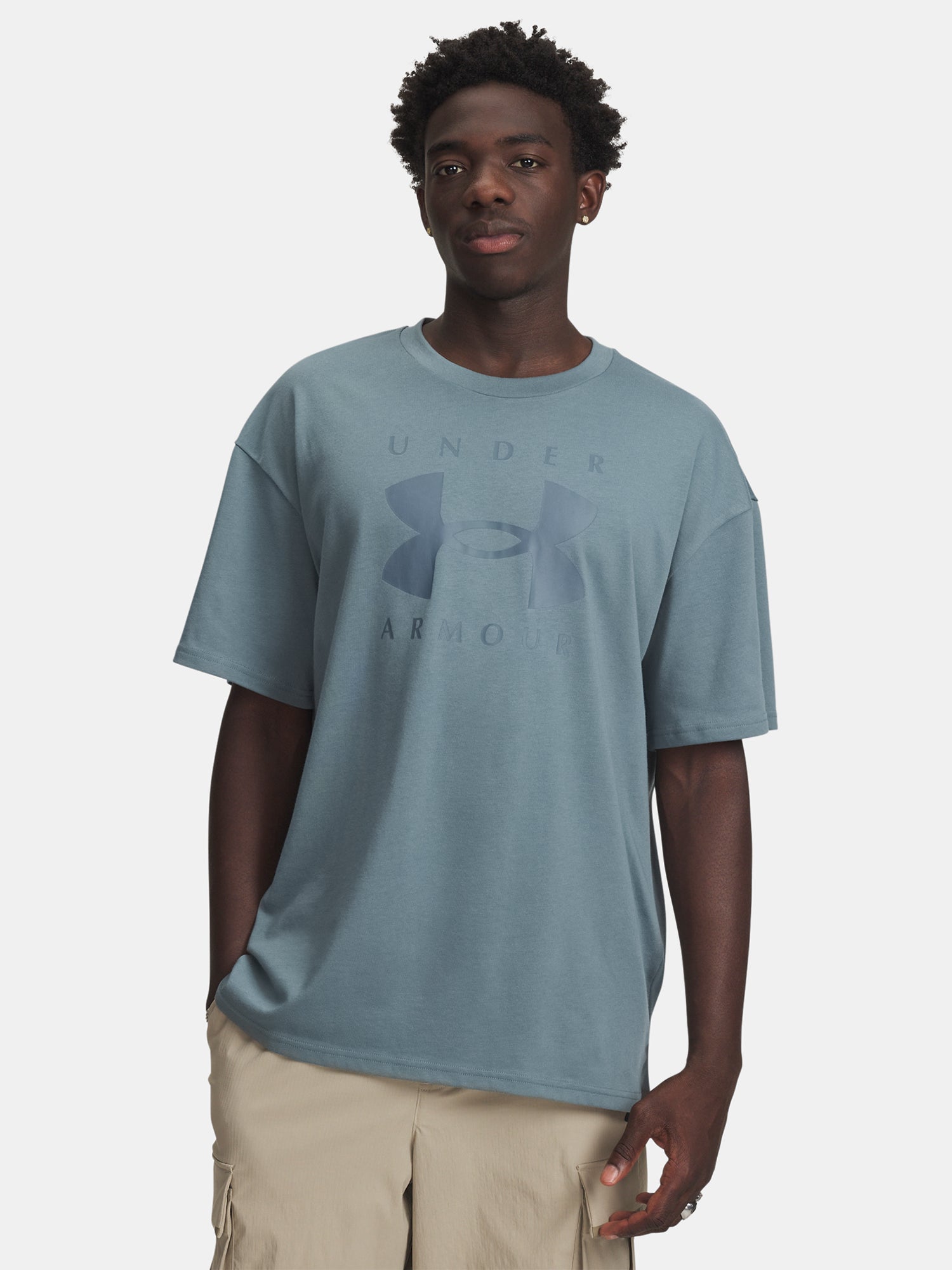 Under Armour Férfi póló UA M HW OS Branded SS-BLU Póló