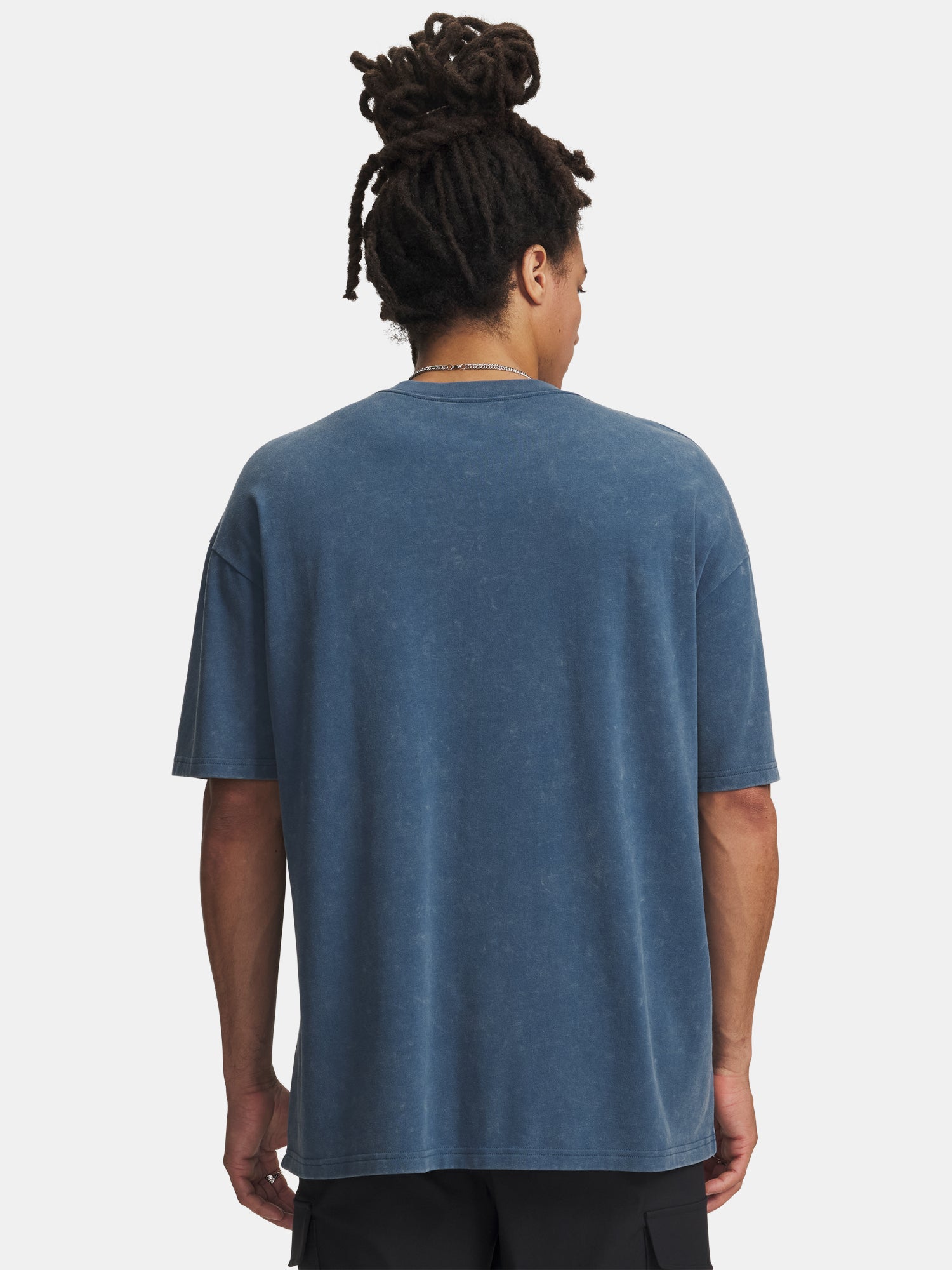 Férfi póló Under Armour UA M HW OS LOGO WASH SS-BLU