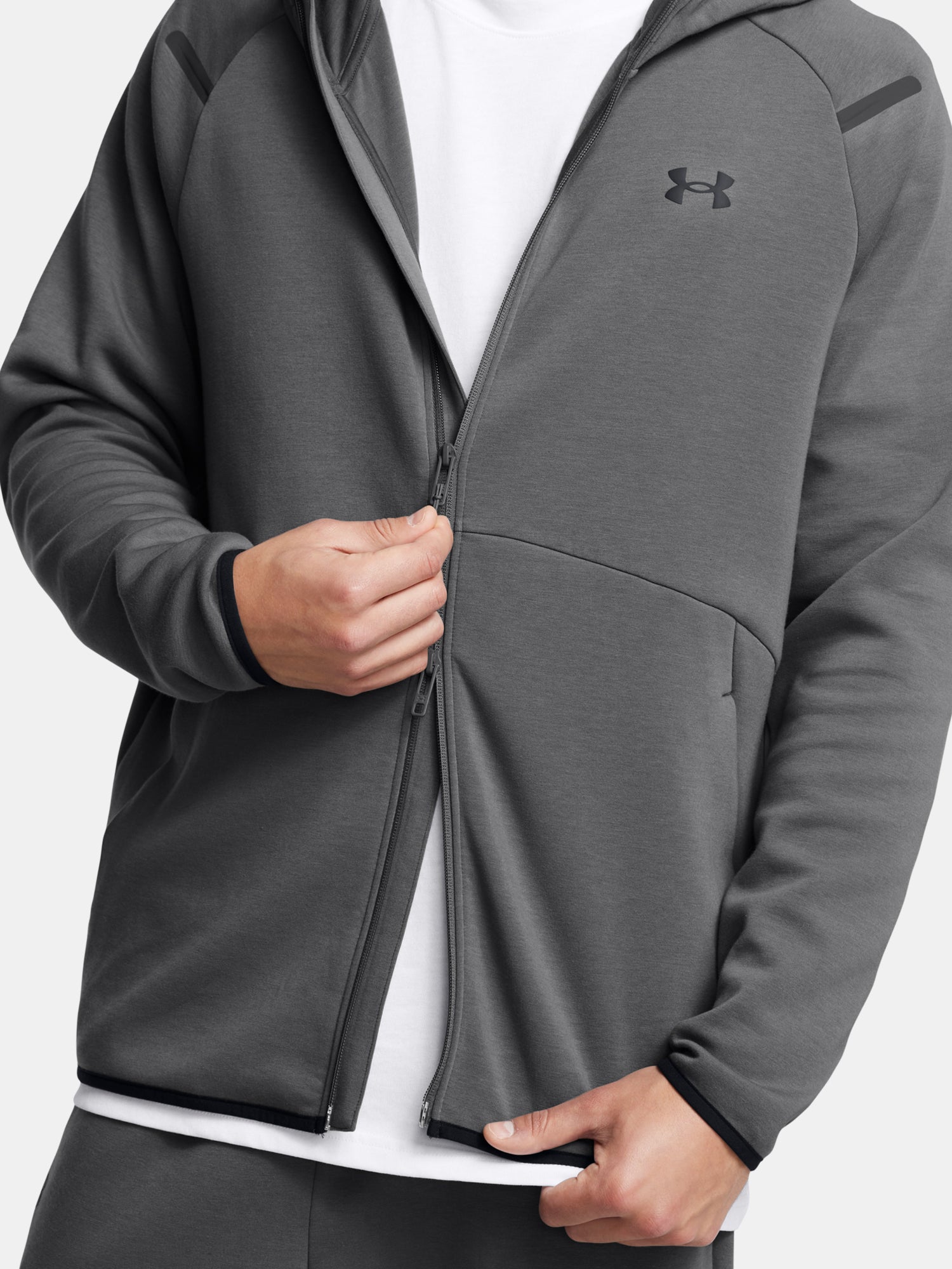 Under Armour Férfi UA Unstoppable Flc FZ HD EU Kapucnis pulóver  szürke