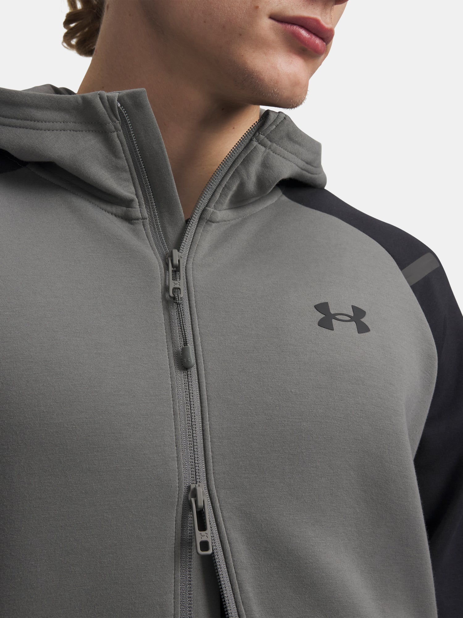 Férfi pulóver Under Armour UA Unstoppable Flc FZ HD EU-GRN