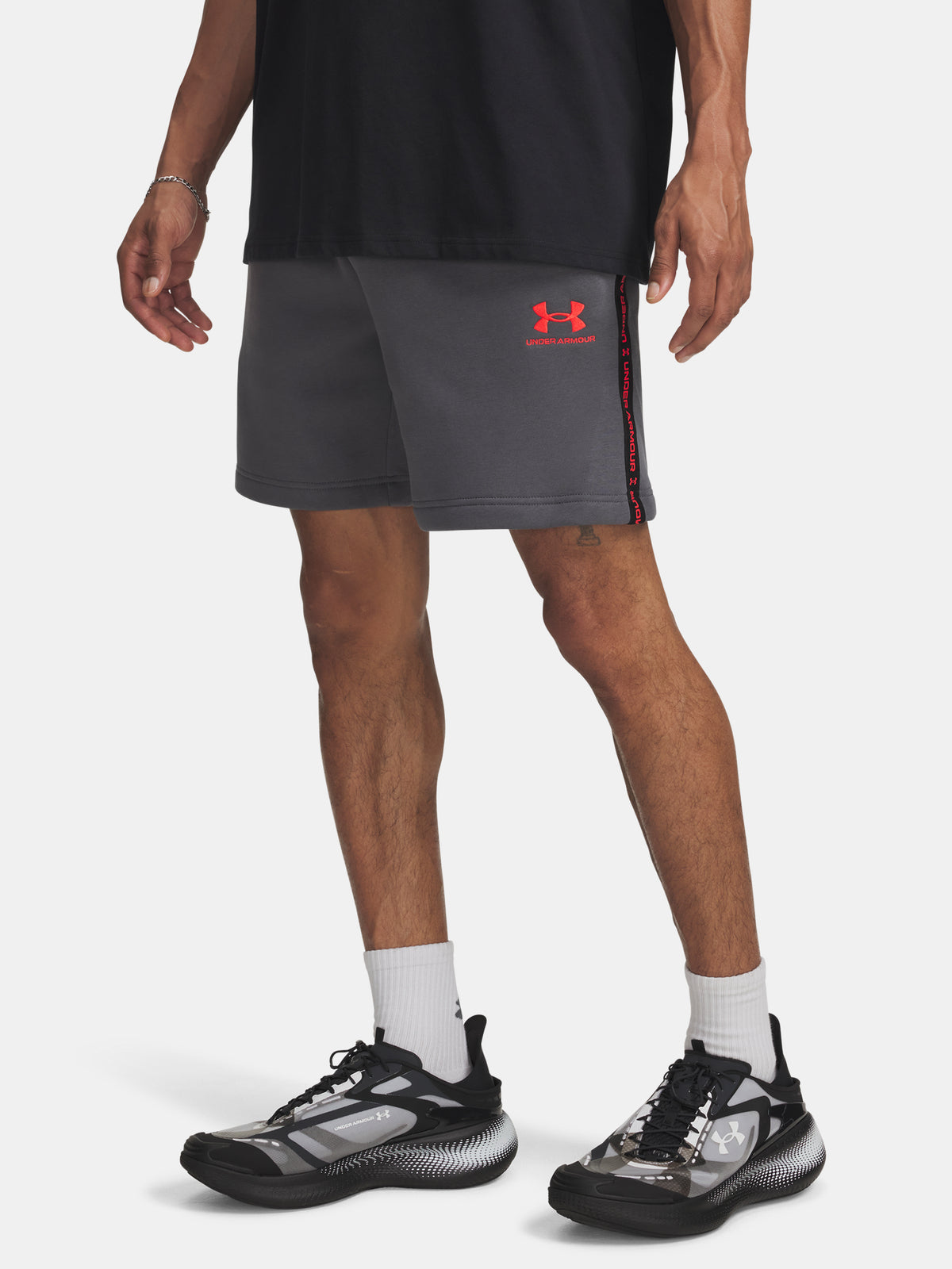 Under Armour Férfi rövidnadrág UA Icon Fleece Short Taping-GRY Short