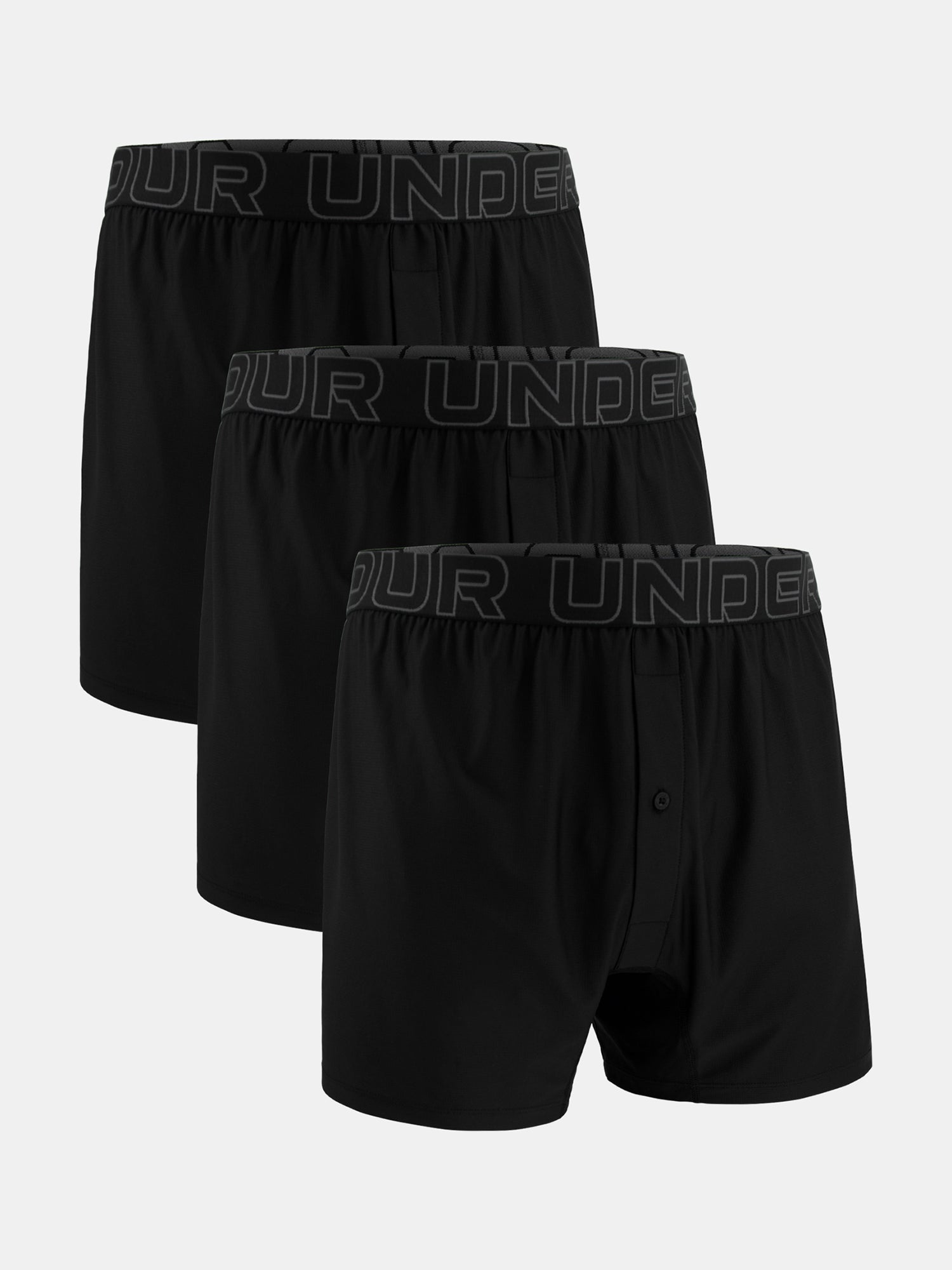 Under Armour Férfi boxer alsó M UA Lounge Tech Mesh Boxer 6in (3db) Fehérnemű fekete