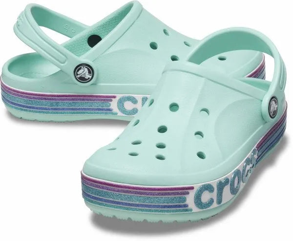 Crocs Bayaband Rainbow Glitter papucs, gyerek