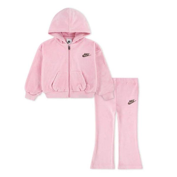 Nike_ Nkg Velour Flare Set(Haddad) Melegítő rózsaszín