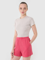 4f Women's casual waffle knit shorts 4FRSS25TSHOF699-54S Short