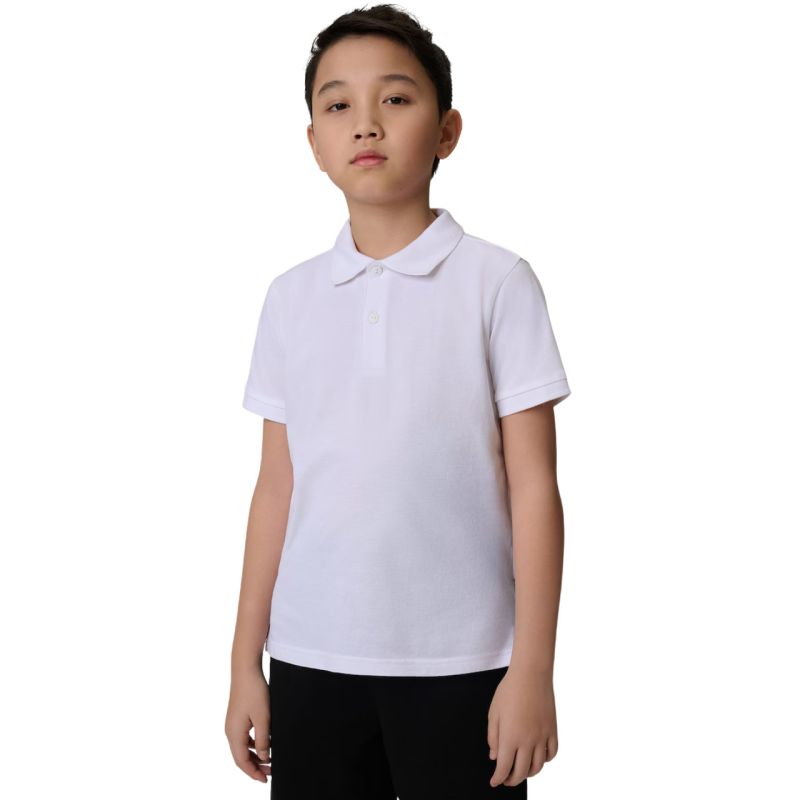 4F Boy's póló shirt M662 10S fehér gyerek galléros póló