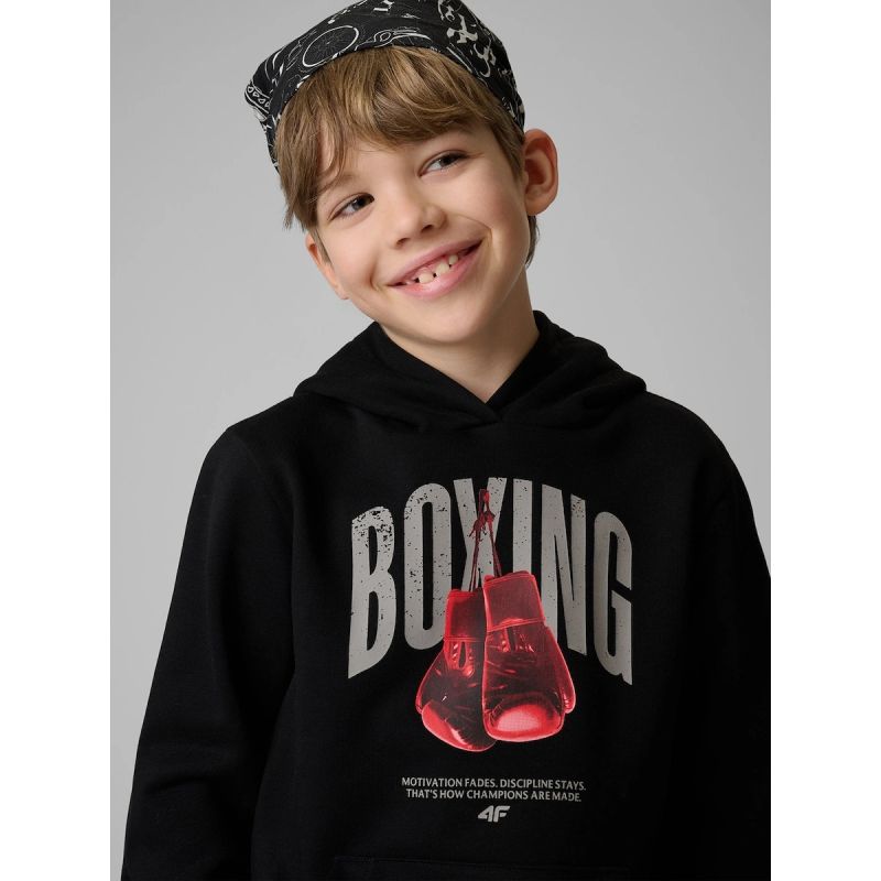 Boy's regular hooded sweatshirt 4F 4FJRSS26TSWSM2904-20S gyerek kapucnis pulóver