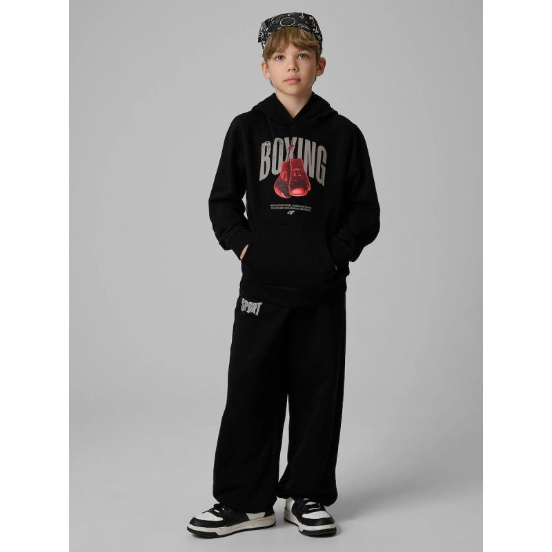 Boy's regular hooded sweatshirt 4F 4FJRSS26TSWSM2904-20S gyerek kapucnis pulóver