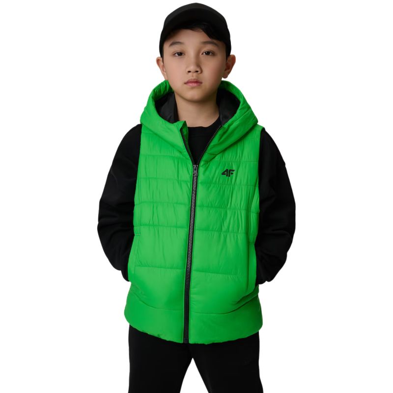 4F Boy's vest M313 41S zöld gyerek mellény