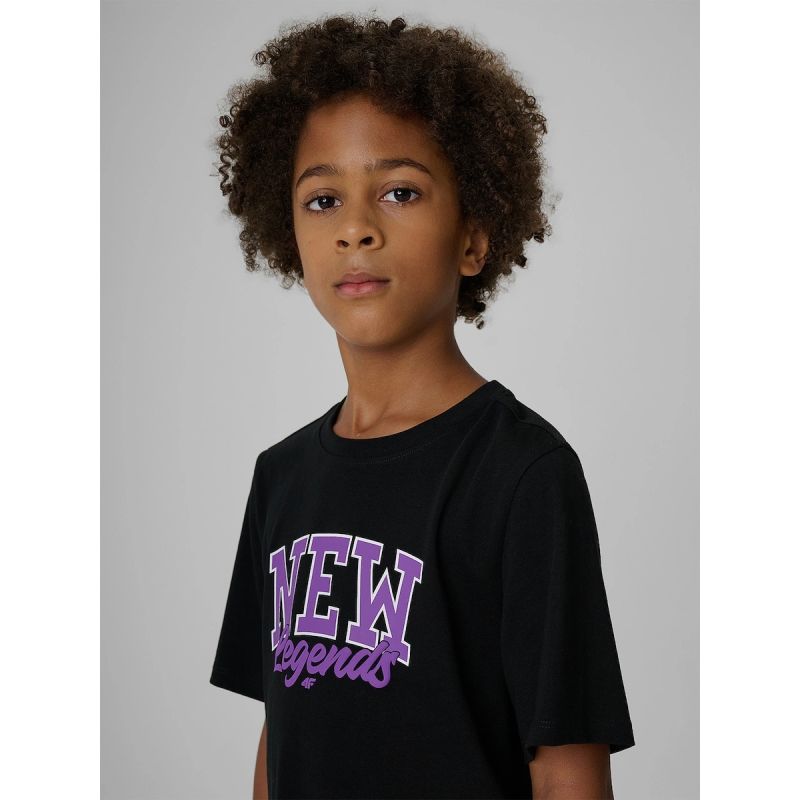 4F Boys' Regular-Fit Printed T-Shirt gyerek póló 4FJRAW26TTSHM4525-20S