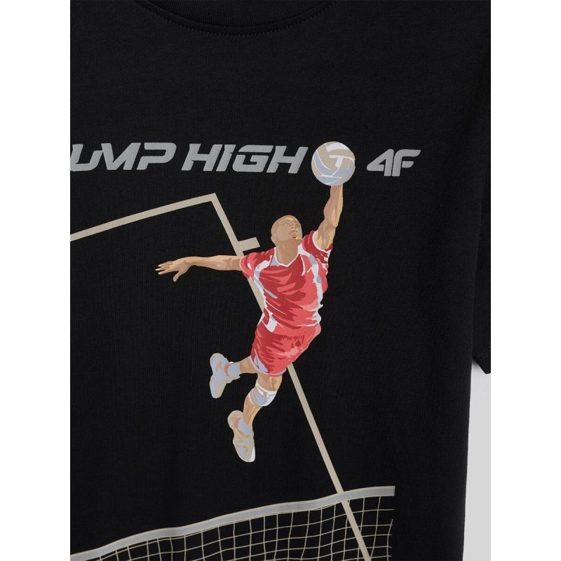4F Boys' regular-fit printed T-shirt gyerek póló