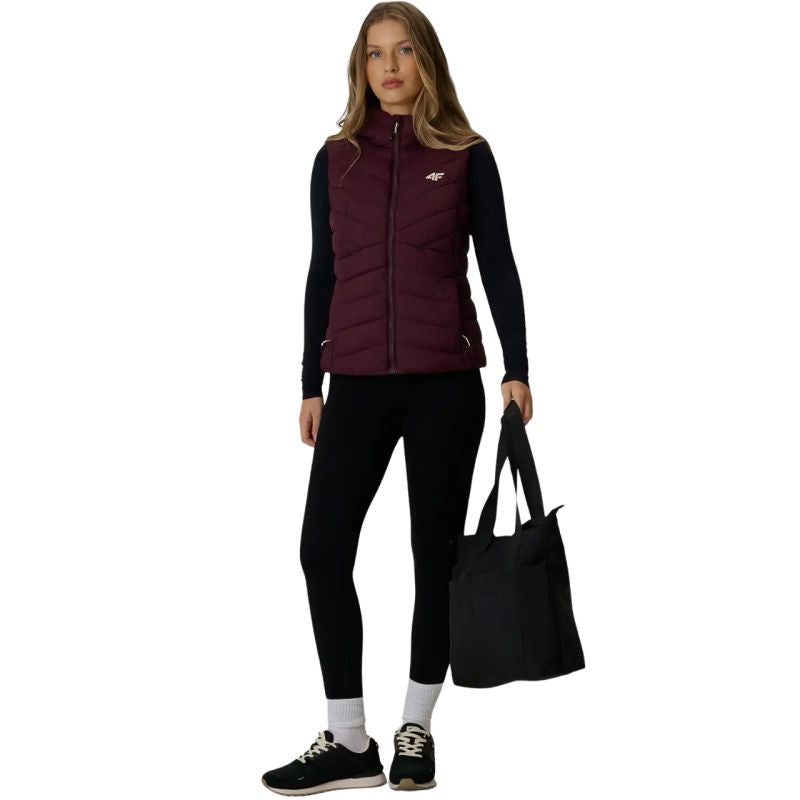 4F F372 Vest 60S női póló, bordó