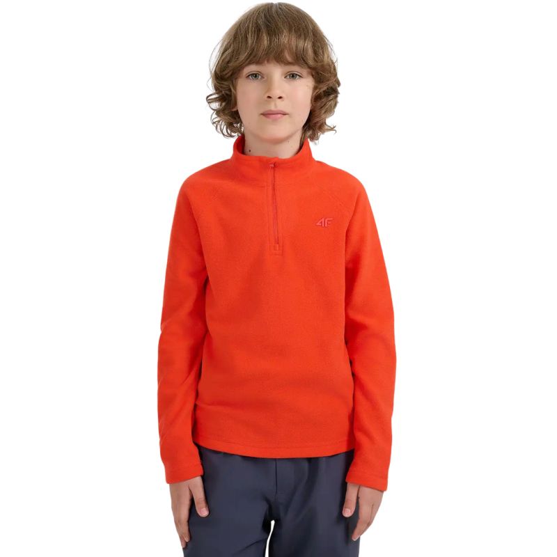 4f Fleece sweatshirt for boy M058 red gyerek 4FJWAW25UFLEM05862S