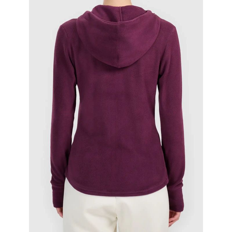 4F fleece with a hood, zip-up, női polár pulóver