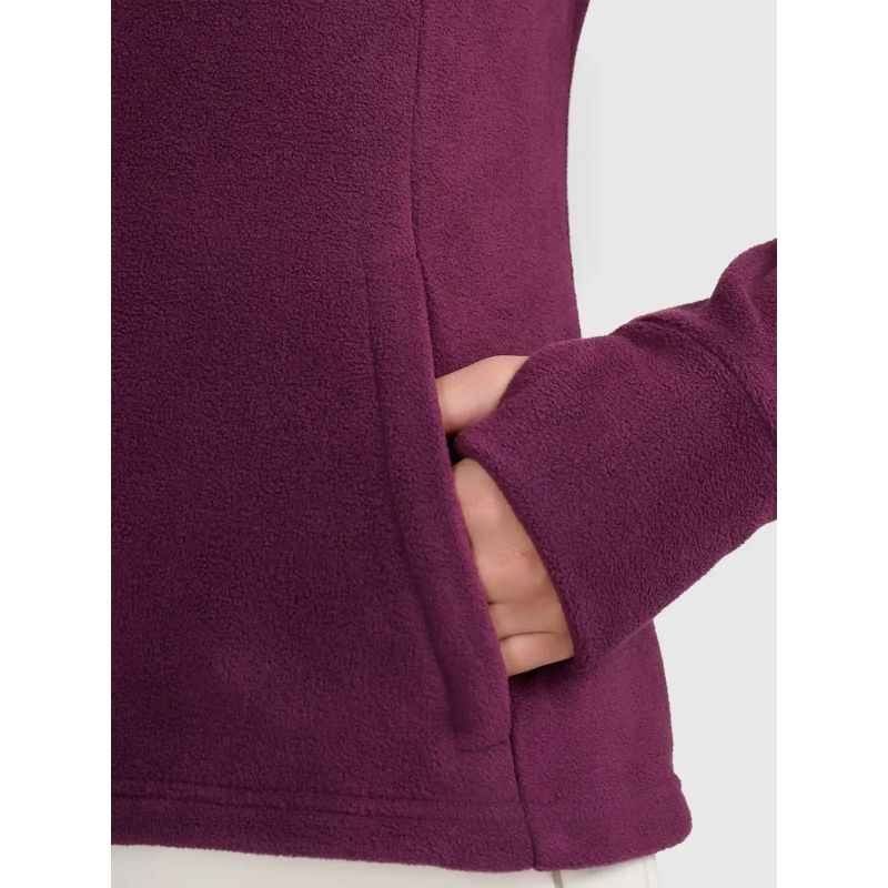 4F fleece with a hood, zip-up, női polár pulóver