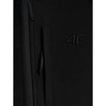 4F fleece with a stand-up collar and a softshell panel férfi polár pulóver