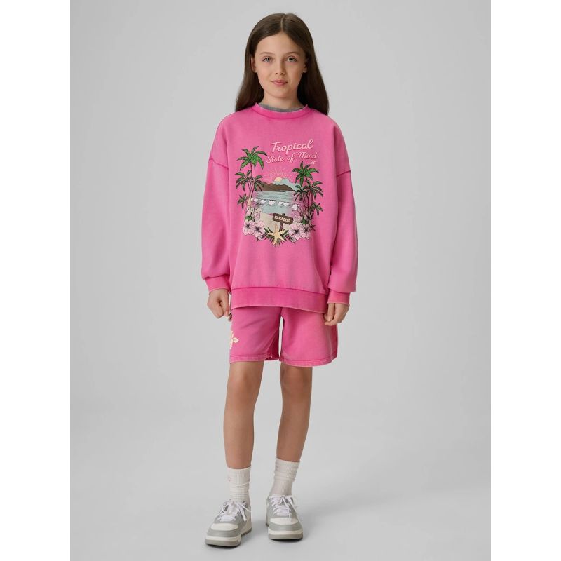 4F Girls' loose sweatshirt without hood 158/164 gyerek kapucnis pulóver 4FJRSS26TSWSF2970-54S