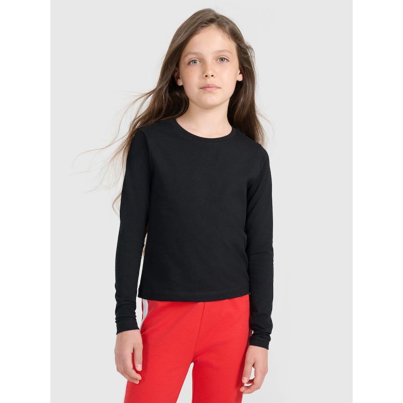 4F Girls’ Plain Slim-Fit Long-Sleeve gyerek póló