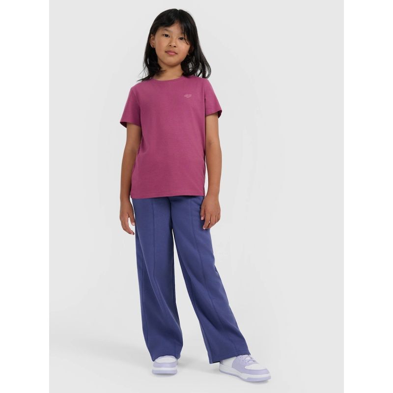 4F Girls' regular-fit plain T-shirt gyerek póló