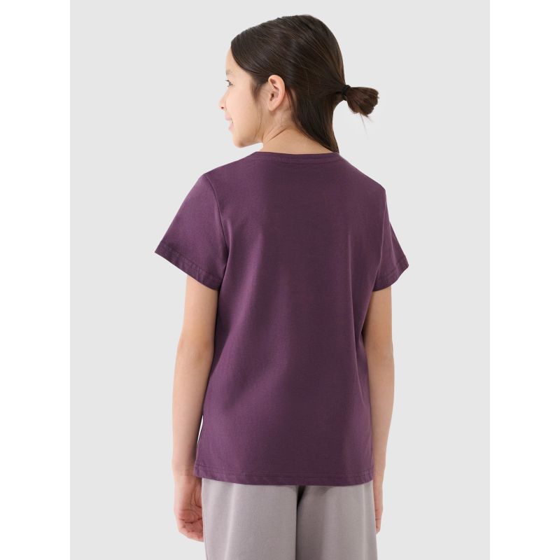 4F Girls' regular-fit printed T-shirt gyerek póló 4FJRSS25TTSHF2585-50S